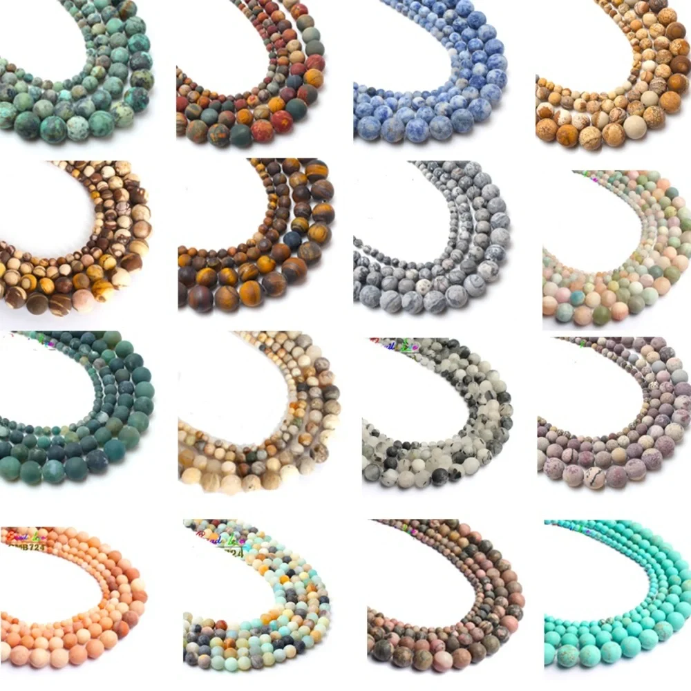 New Natural Stone Strands 4mm Strands DIY Craft Strung Beads - Picture 1 of 9